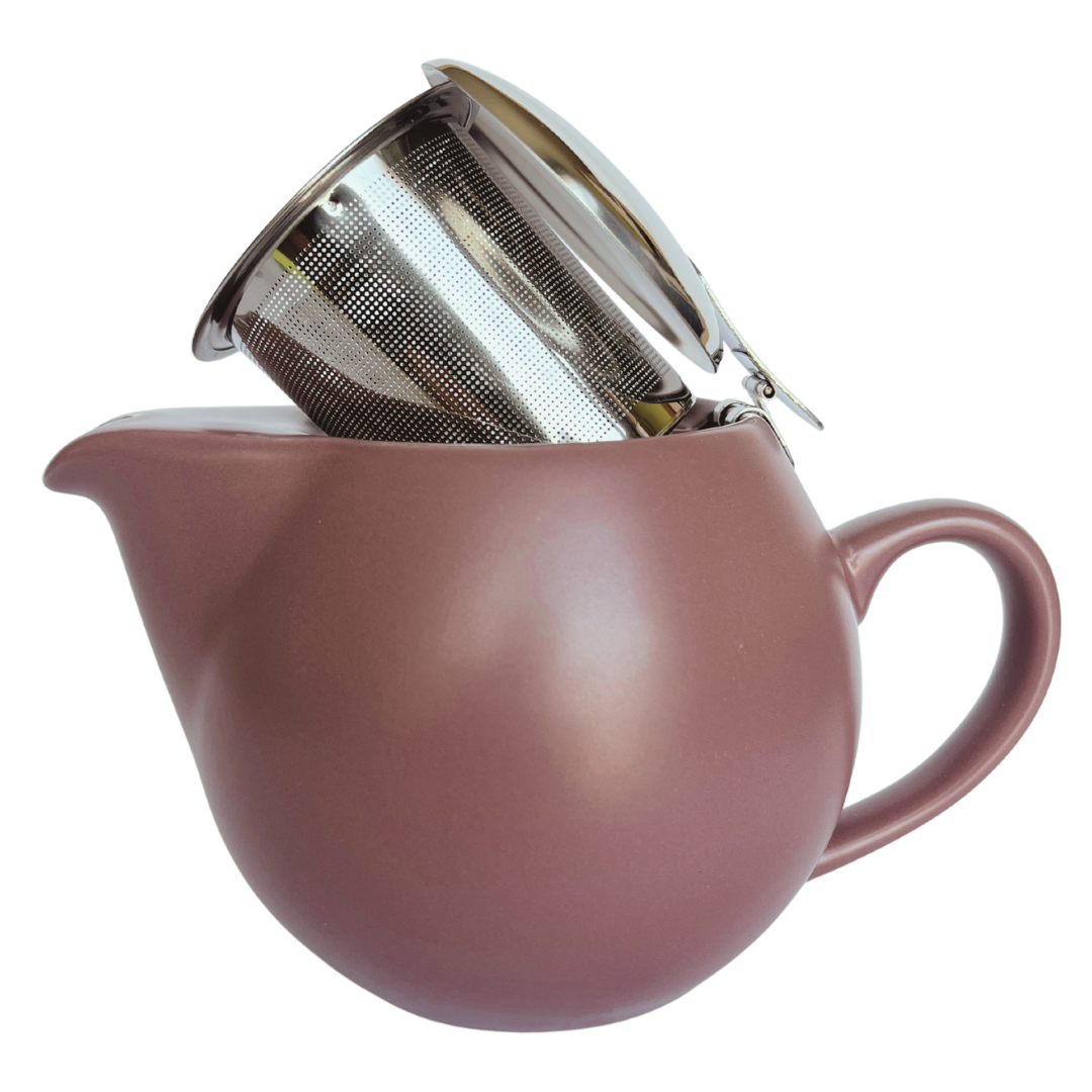 Tetera de Porcelana y Acero Inoxidable 500ml - Infusiones Puras, Sabor Auténtico