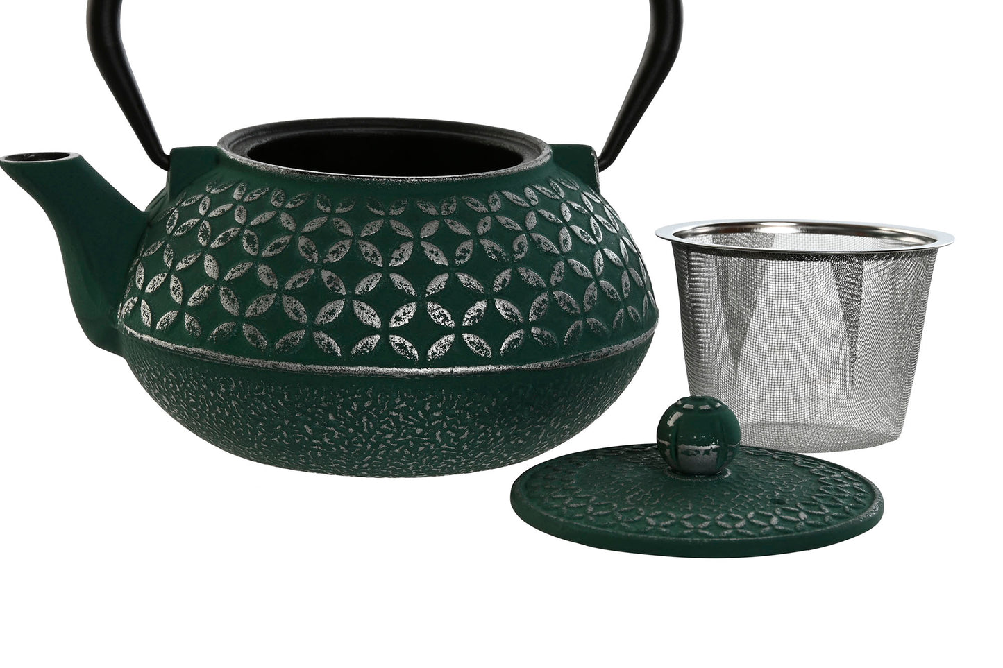 Tetera Hierro Colado Verde 900ml - Calor Prolongado, Al Estilo Japonés