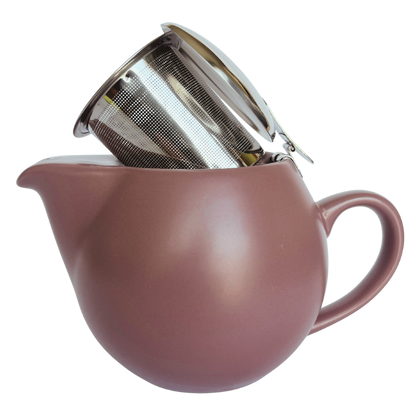 Tetera de Porcelana y Acero Inoxidable 500ml - Infusiones Puras, Sabor Auténtico