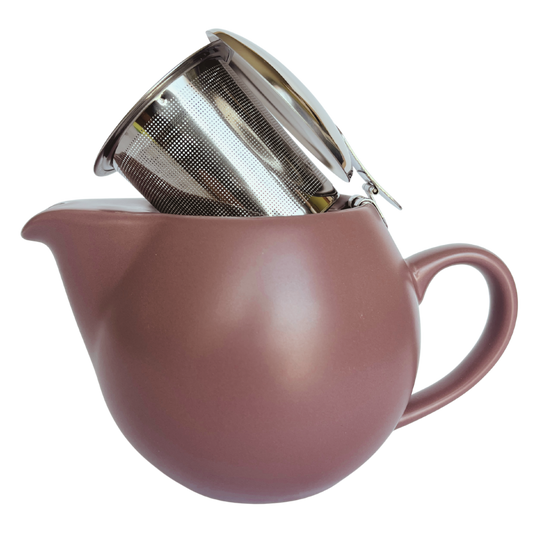 Tetera de Porcelana y Acero Inoxidable 500ml - Infusiones Puras, Sabor Auténtico