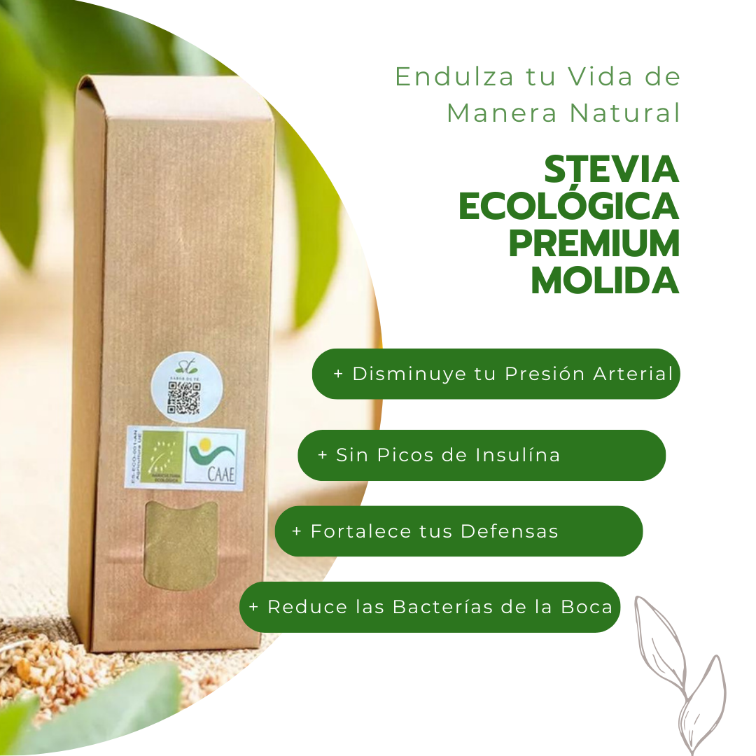 Stevia Ecológica Premium Molida - Endulza tu Vida de Manera Natural