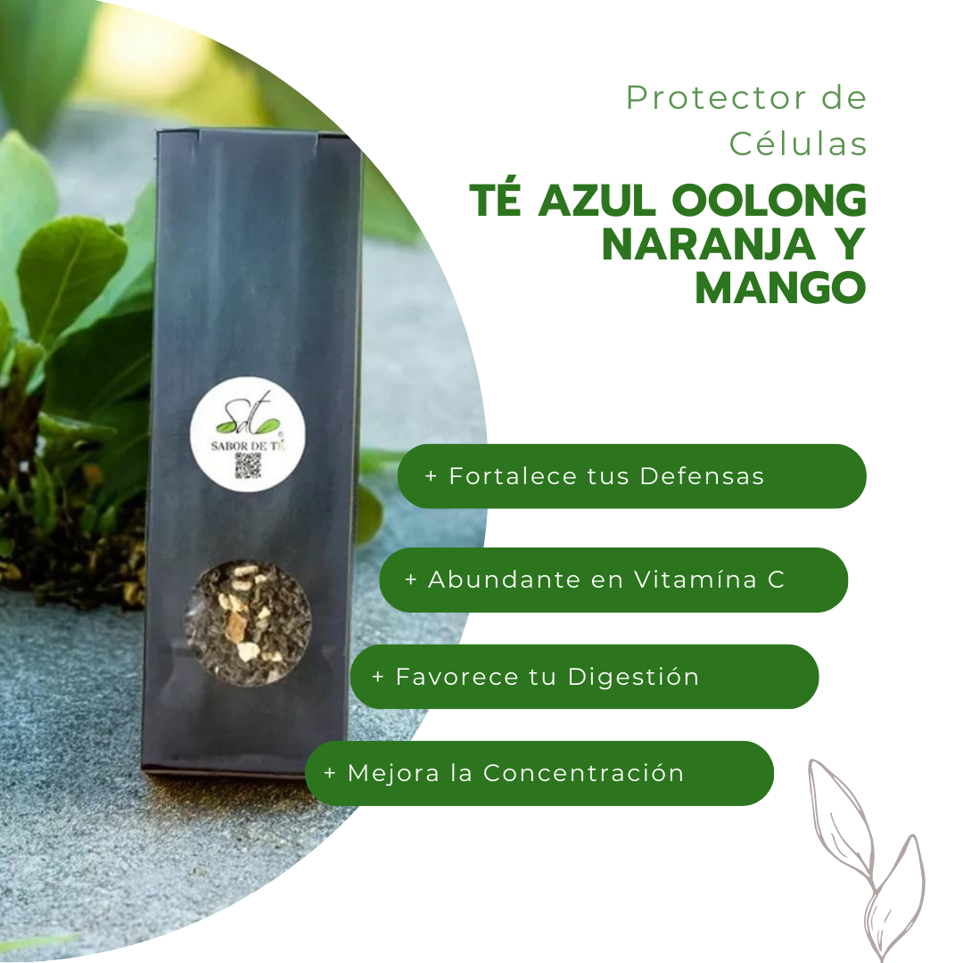 Té Azul Oolong Naranja y Mango - Protector de Células