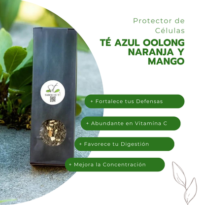 Té Azul Oolong Naranja y Mango - Protector de Células