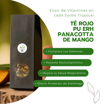 Té Rojo Pu Erh Panacotta de Mango - Elixir de Vitaminas en cada Sorbo Tropical