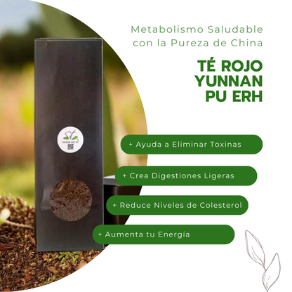 Té Rojo Yunnan Pu Erh - Metabolismo Saludable con la Pureza de China