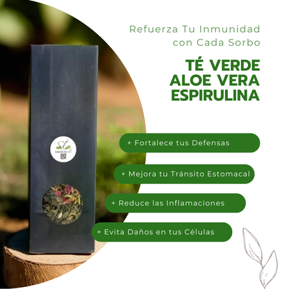 Té Verde Aloe Vera Espirulina - Refuerza Tu Inmunidad con Cada Sorbo