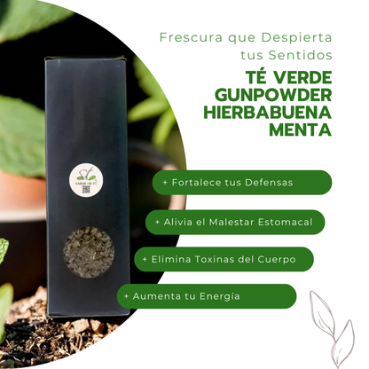 Té Verde Gunpowder Hierbabuena Menta - Frescura que Despierta tus Sentidos