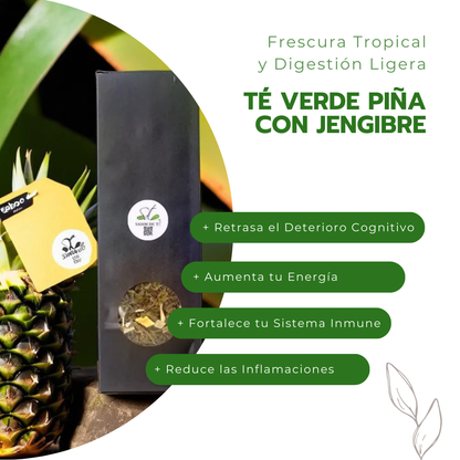 Té Verde Piña con Jengibre - Frescura Tropical y Digestión Ligera